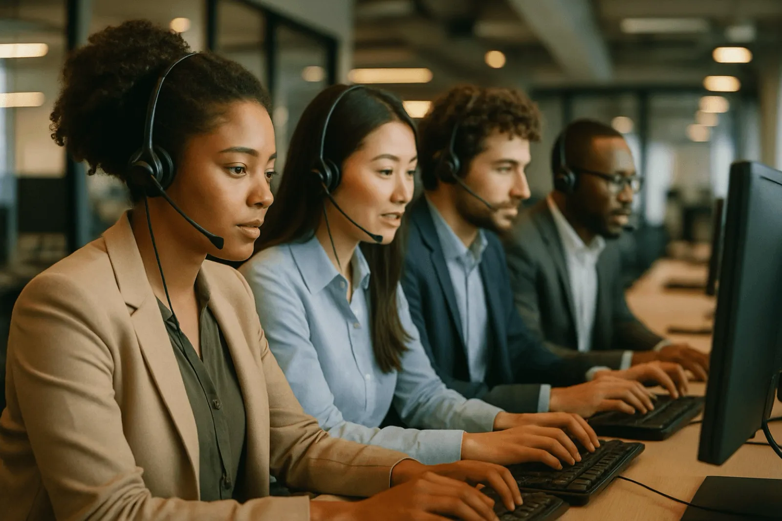 Télésecrétaires Telib Plus assurant l'accueil téléphonique et le transfert des appels